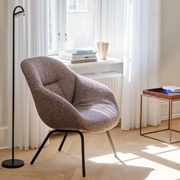 About a Lounge 87 Soft Sessel - Stoff Swarm multicolor, schwarzes Stahlgestell - HAY