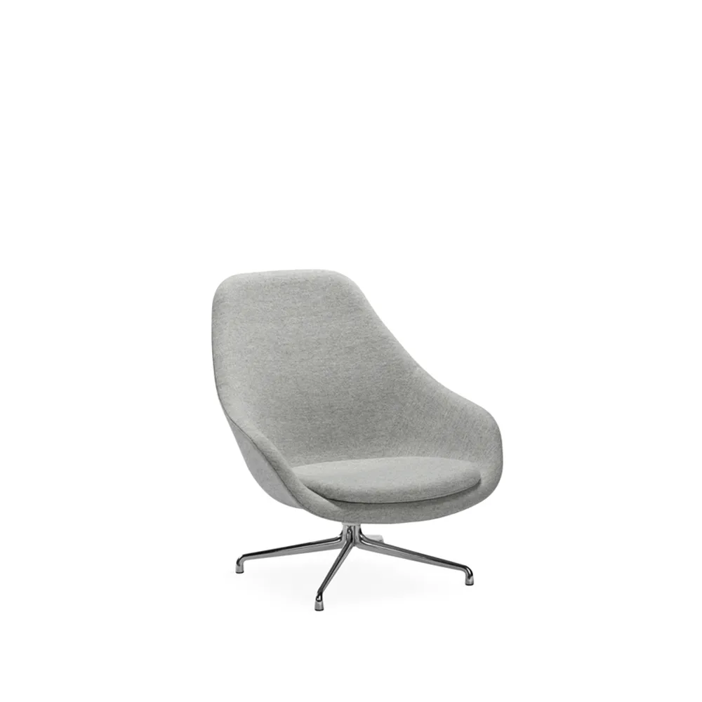 About a Lounge 91 Loungesessel, Light grey-poliertes Aluminium HAY