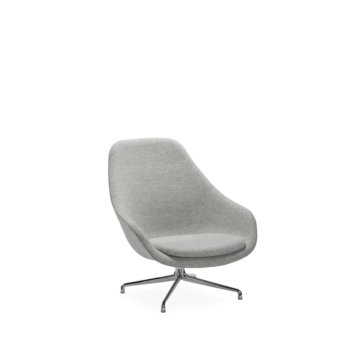 About a Lounge 91 Loungesessel - Light grey-poliertes Aluminium - HAY