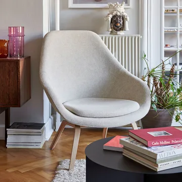 About a Lounge 93 Sessel - Remix 183 black-schwarz Eichenbeine - HAY