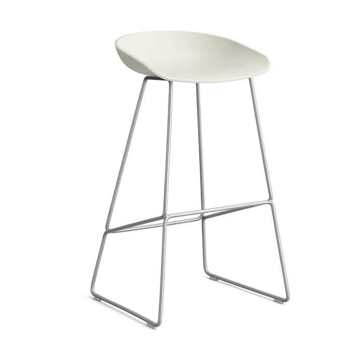 About a Stool 38 High Barhocker 2.0 - Melange cream-Edelstahlgestell - HAY