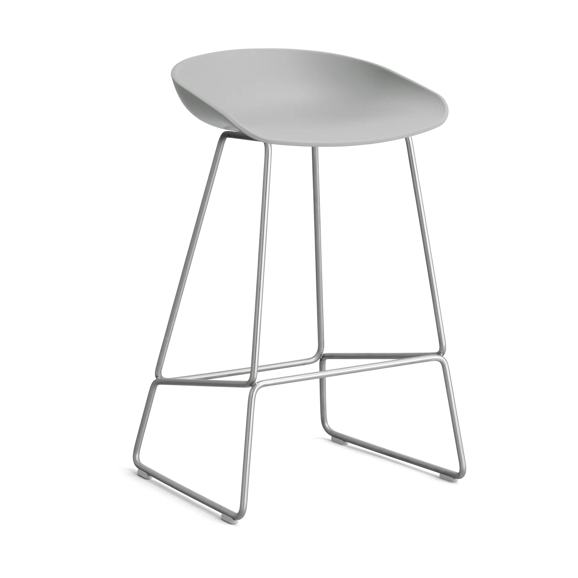 About a Stool 38 Low Barhocker 2.0, Concrete grey-Edelstahlgestell HAY