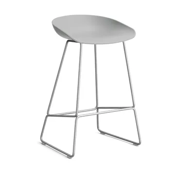 About a Stool 38 Low Barhocker 2.0 - Concrete grey-Edelstahlgestell - HAY