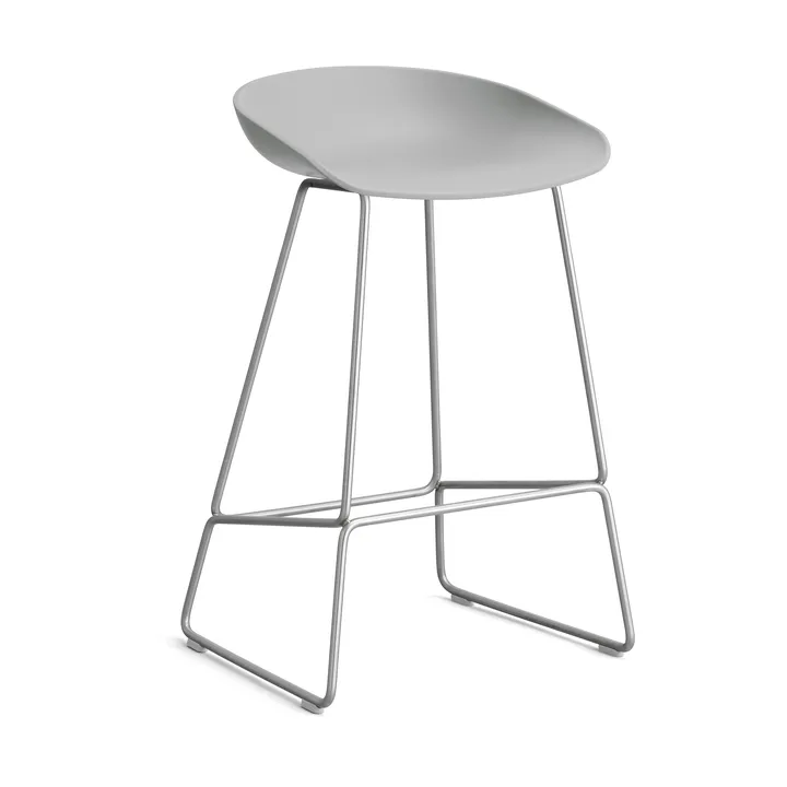 About a Stool 38 Low Barhocker 2.0 - Concrete grey-Edelstahlgestell - HAY