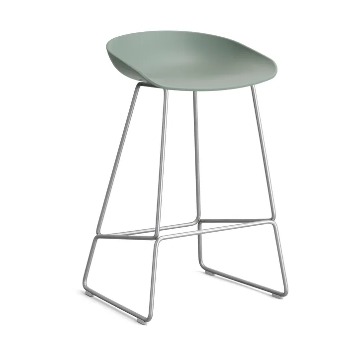 About a Stool 38 Low Barhocker 2.0 - Fall green-Edelstahlgestell - HAY