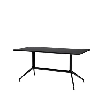 About a Table 10 Esstisch - Black linoleum-160x80 cm-schwarzes Gestell - HAY