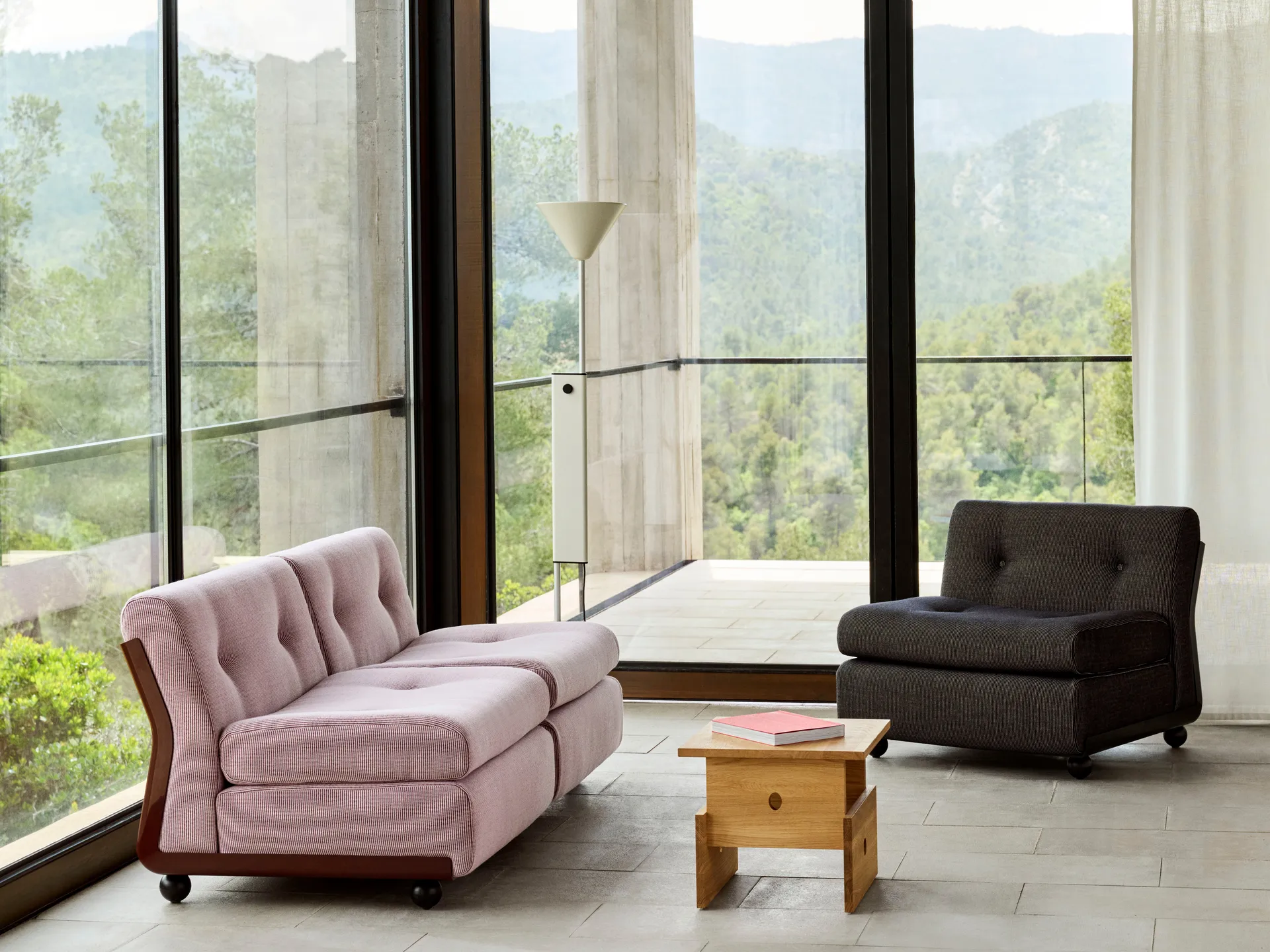 Amanta Sofamodul, Anthracite-turf blue red mélange, 1-sitzig/Sessel HAY