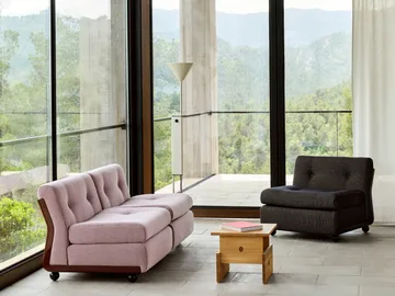 Amanta Sofamodul - Anthracite-turf blue red mélange, 1-sitzig/Sessel - HAY