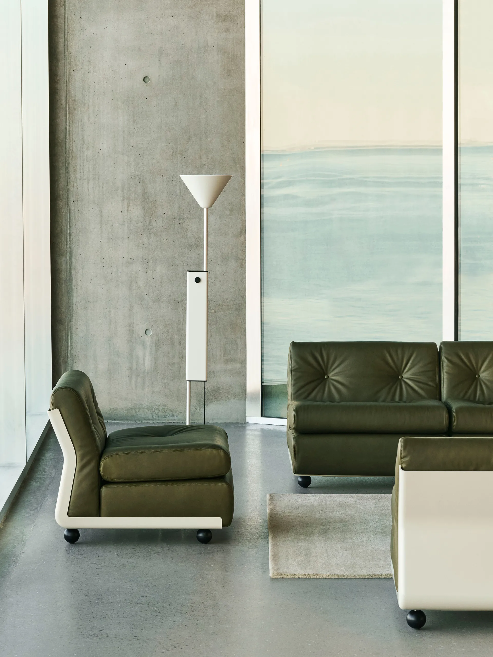 Amanta Sofamodul, Cream beige-sense forest, 1-sitzig/Sessel HAY