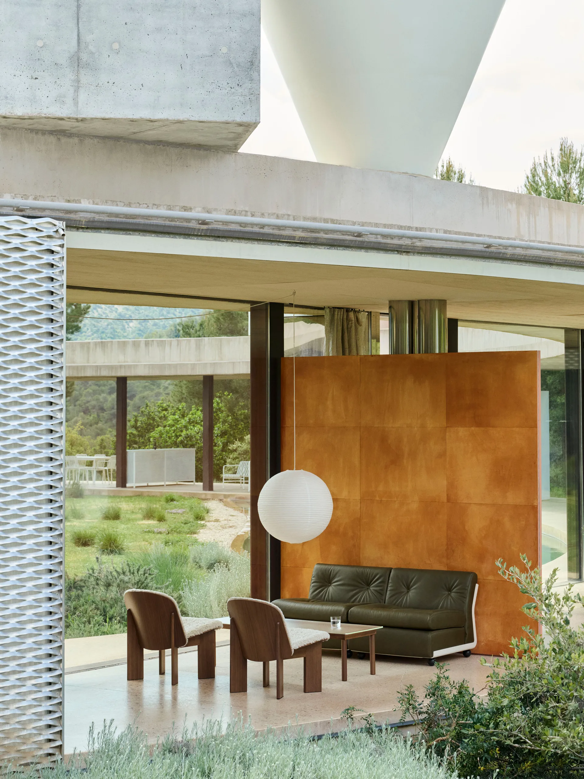 Amanta Sofamodul, Cream beige-sense forest, 2-sitzig HAY