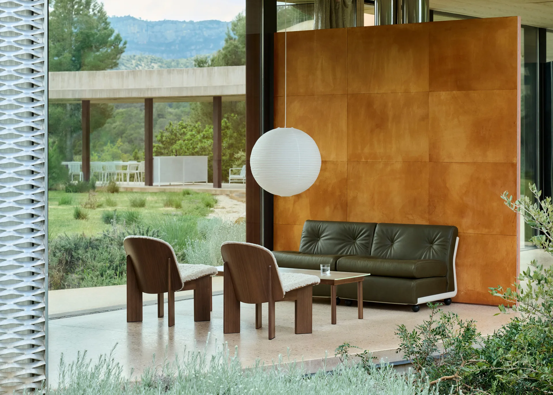 Amanta Sofamodul, Cream beige-sense forest, 2-sitzig HAY