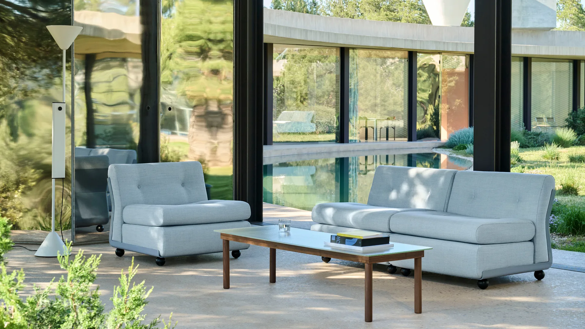 Amanta Sofamodul, Frost blue-naveli 723, 2-sitzig HAY