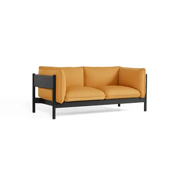 Arbour ECO 2-Sitzer Sofa - Stoff vidar 472 mustard-schwarz Buche - HAY