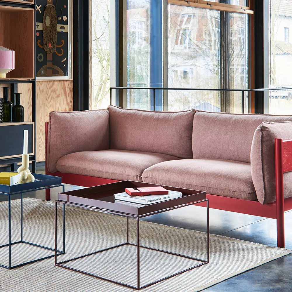 Arbour ECO 2-Sitzer Sofa, Stoff vidar 472 mustard-schwarz Buche HAY