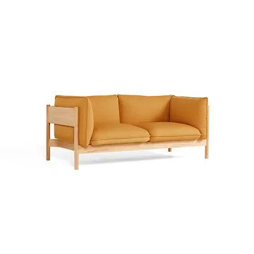 Arbour ECO 2-Sitzer Sofa - Stoff vidar 472 mustard- wachsgeoltes Eichen­gestell - HAY