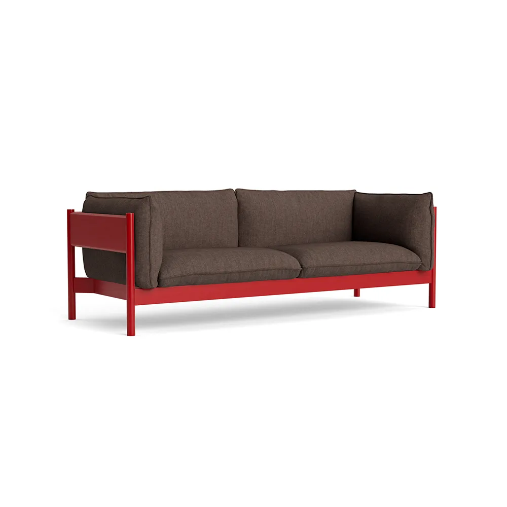 Arbour ECO 3-Sitzer Sofa, Brown melange-weinrot Buche HAY