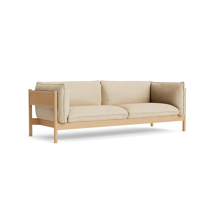 Arbour ECO 3-Sitzer Sofa - Stoff Hallingdal 220 beige, wachsgeölte Eiche - HAY