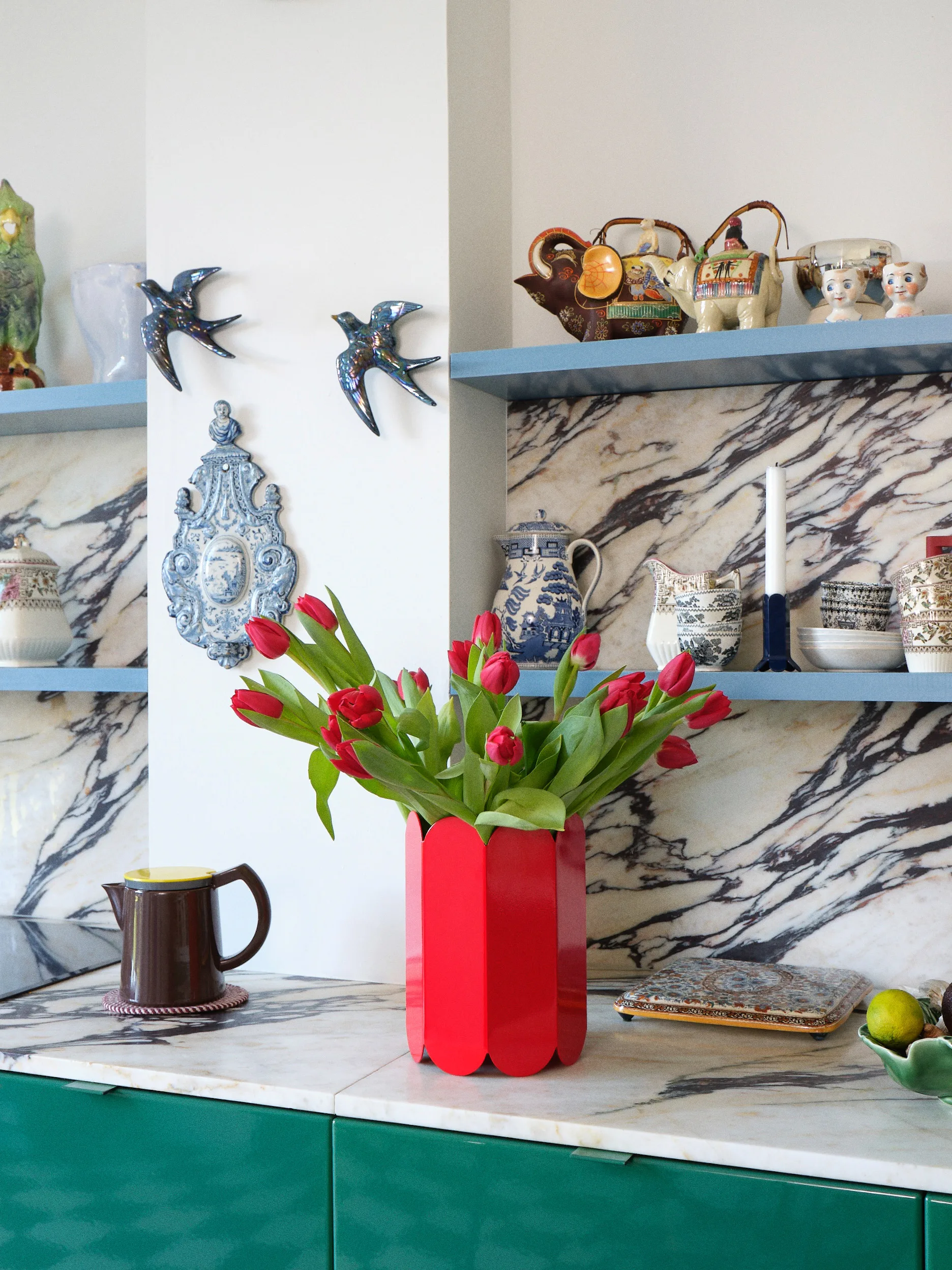 Arcs Kerzenhalter 9cm, Dark blue HAY