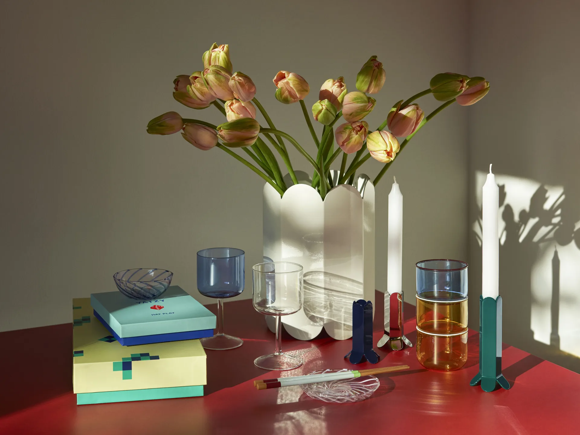 Arcs Vase 25cm, White HAY