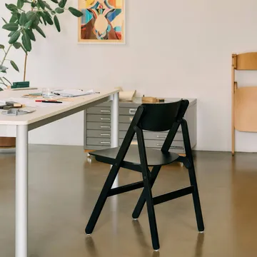 Backflip Chair Stuhl - Anthrazit lackierte Buche - HAY