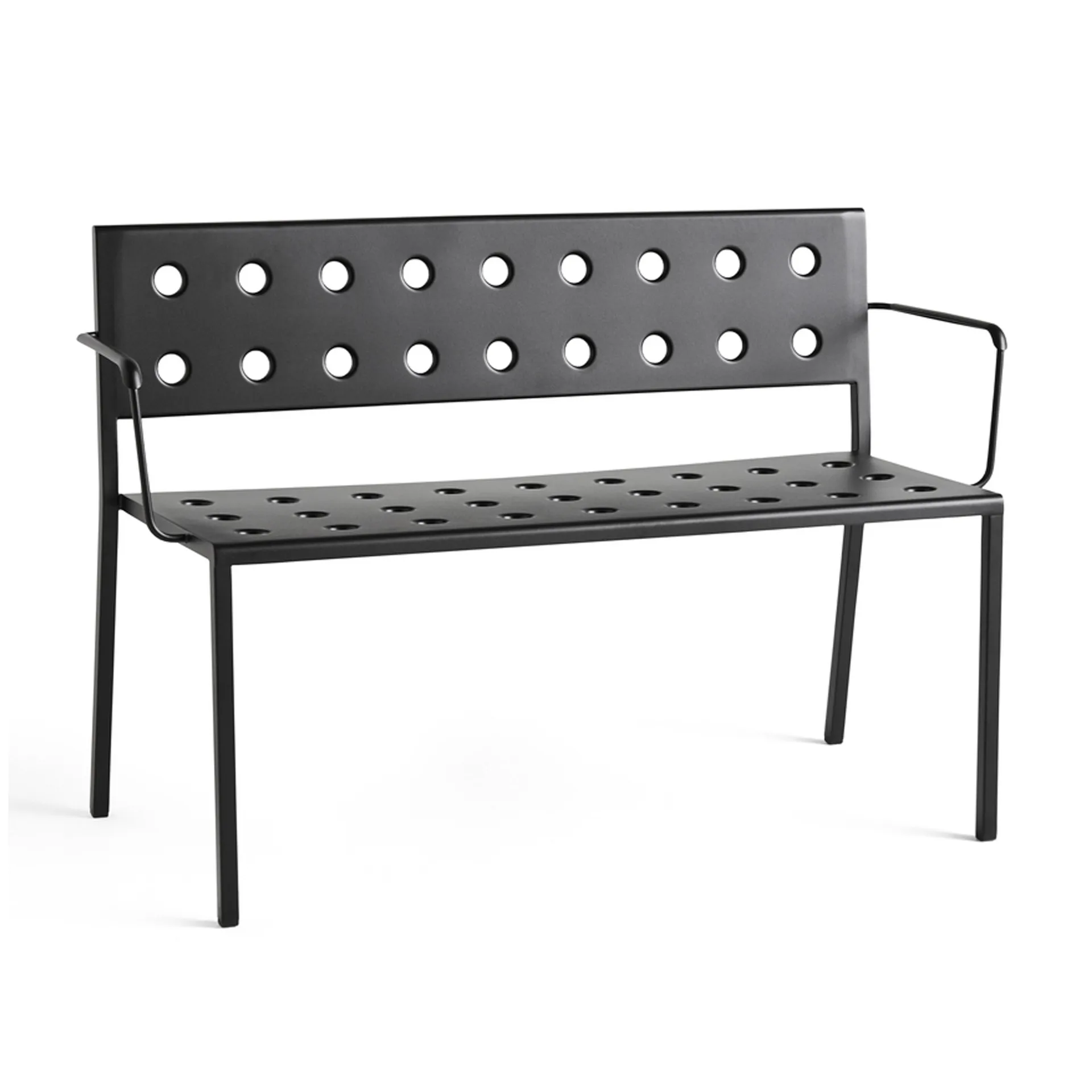 Balcony Dining Bank mit Armlehne 121x52 cm, Anthracite HAY
