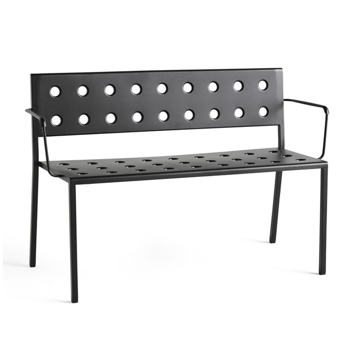 Balcony Dining Bank mit Armlehne 121x52 cm - Anthracite - HAY