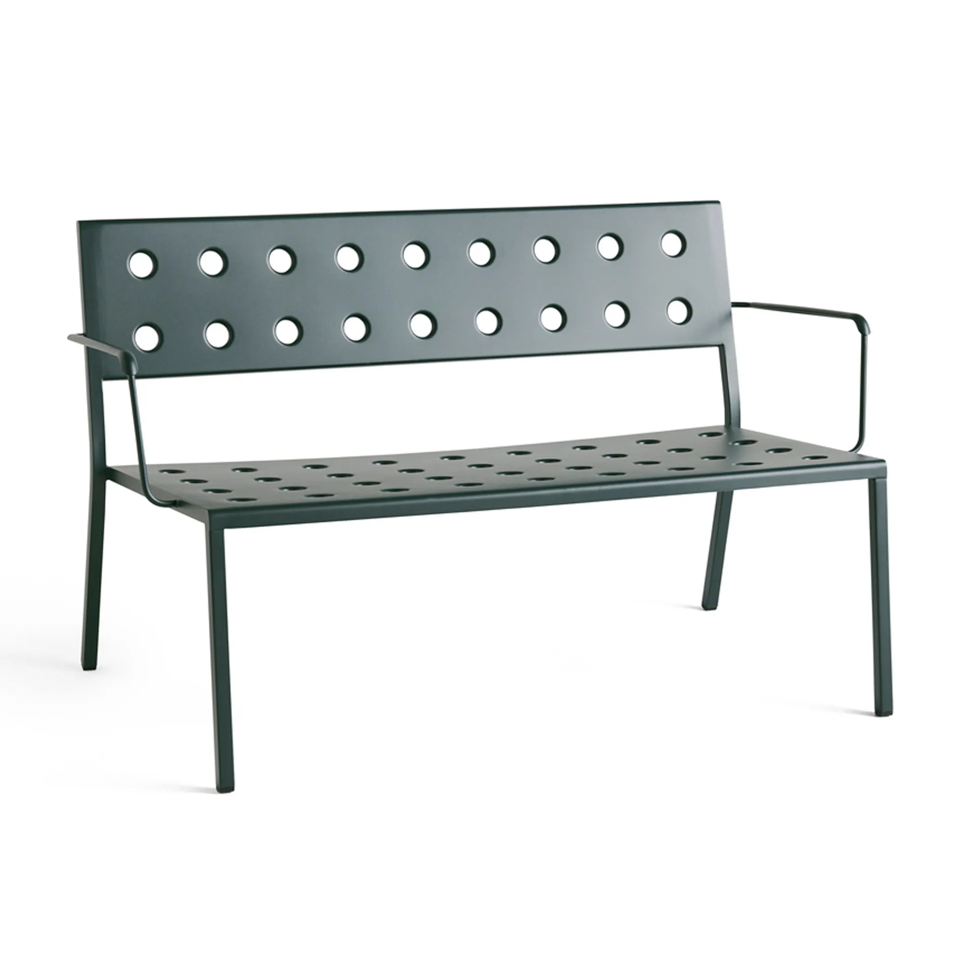 Balcony Lounge Bank mit Armlehne 121,5x69 cm, Dark forest HAY