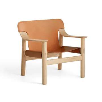 Bernard Sessel - Leder Brandy, wasserlackiertes Eichen­gestell - HAY