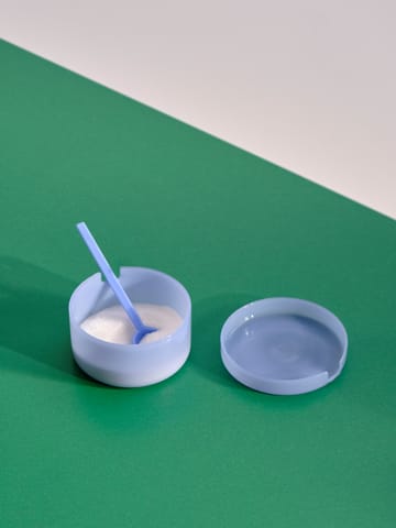 Borosilicate Schale mit Deckel und Löffel - Jade light blue - HAY