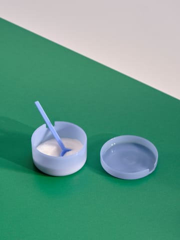 Borosilicate Schale mit Deckel und Löffel - Jade light blue - HAY