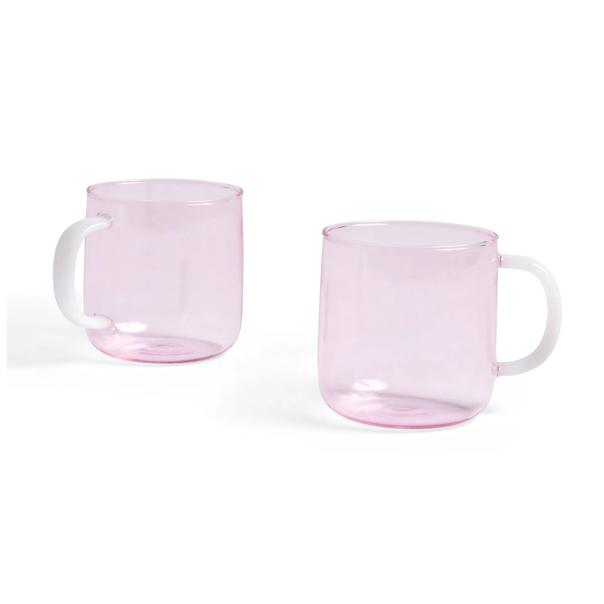 Borosilicate Tasse 2er Pack, Pink-white HAY