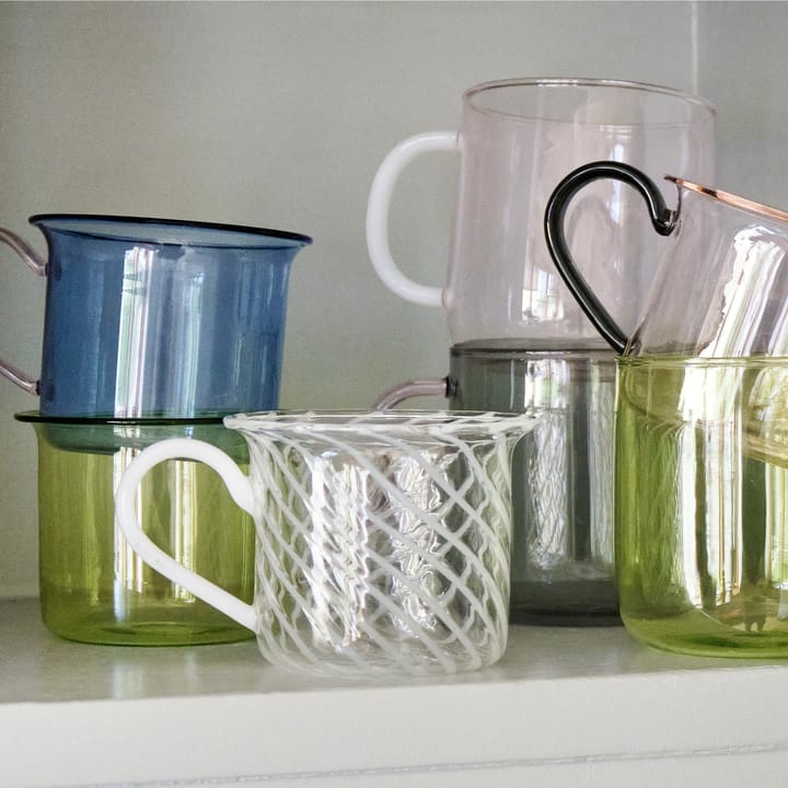 Borosilicate Tasse 2er Pack, Pink-white HAY