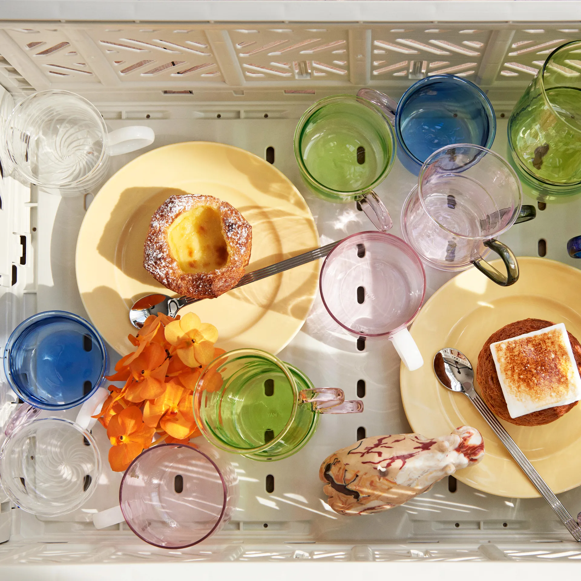 Borosilicate Tasse 2er Pack, Pink-white HAY