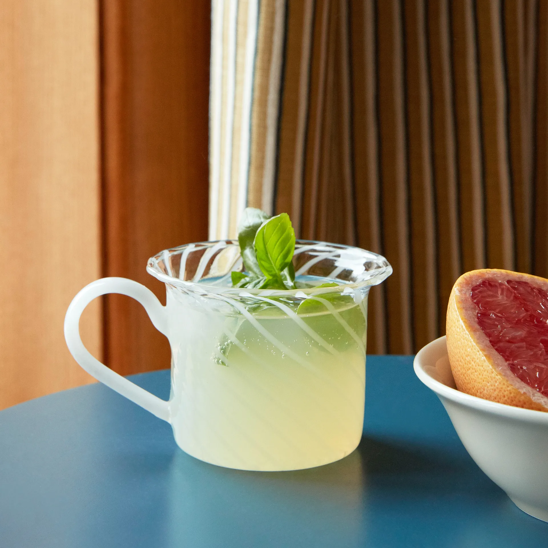 Borosilicate Tasse 2er Pack, White swirl HAY