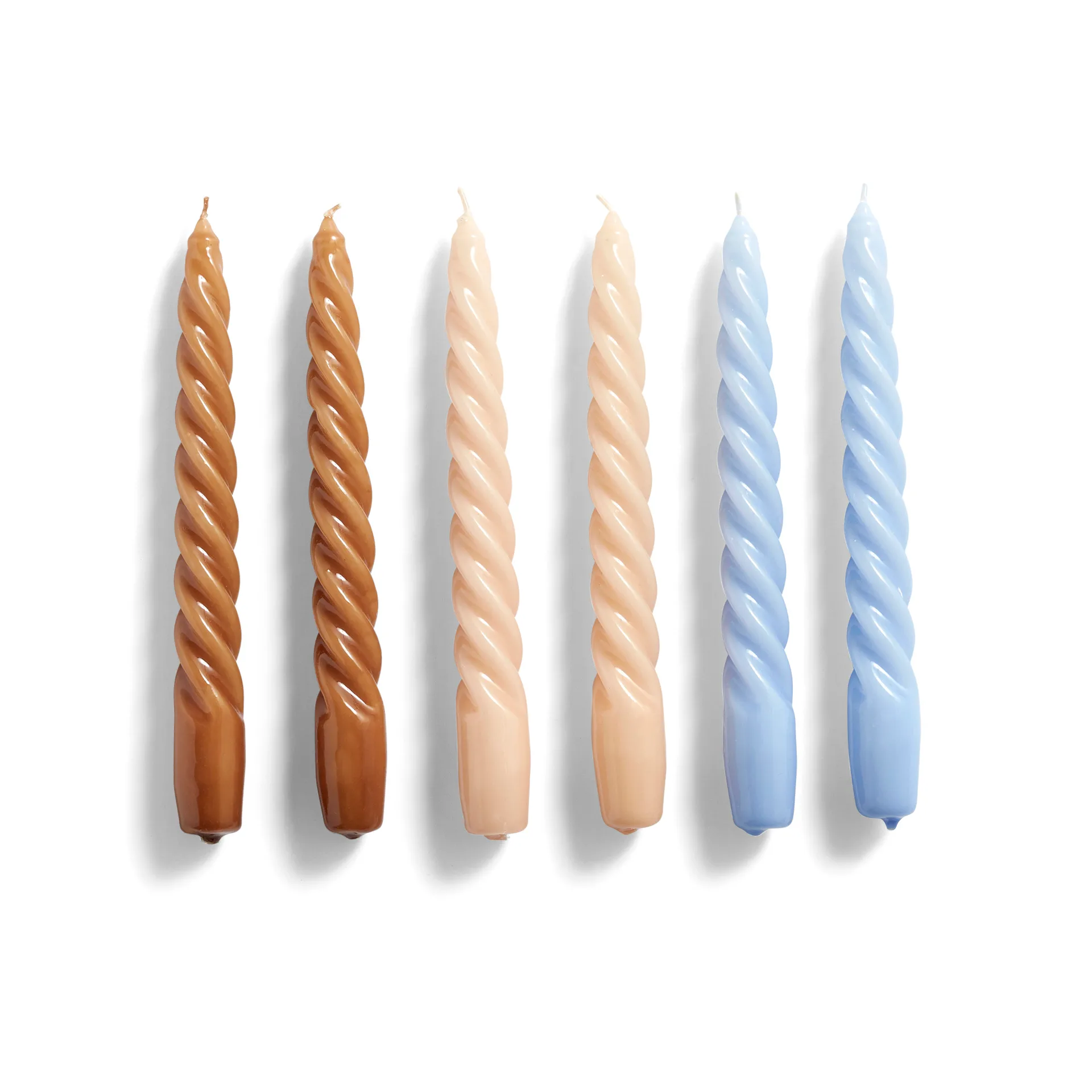 Candle Twist Kerze 6er Pack, Caramel-peach-lavender HAY