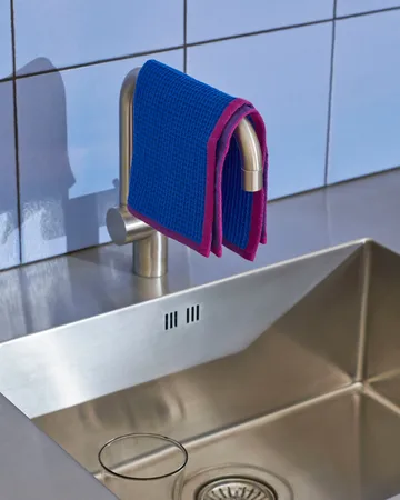 Canteen Geschirrtuch 31 × 31 cm, 2-teilig - Blue/fuchsia-Beige/yellow - HAY