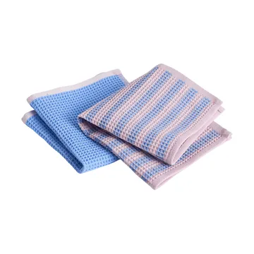 Canteen Geschirrtuch 31 × 31 cm, 2-teilig - Sky blue-pink mix - HAY