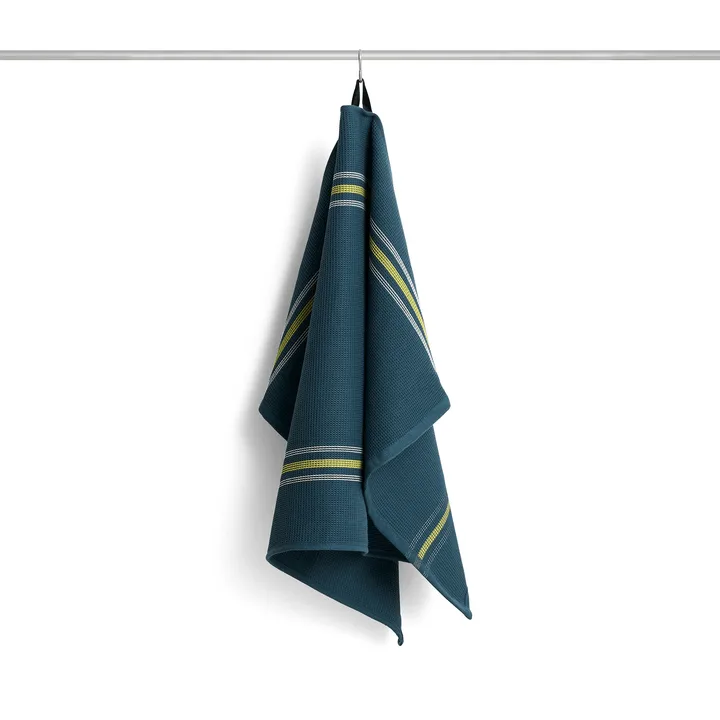 Canteen Küchenhandtuch 52 × 80 cm - Green-yellow block stripe - HAY