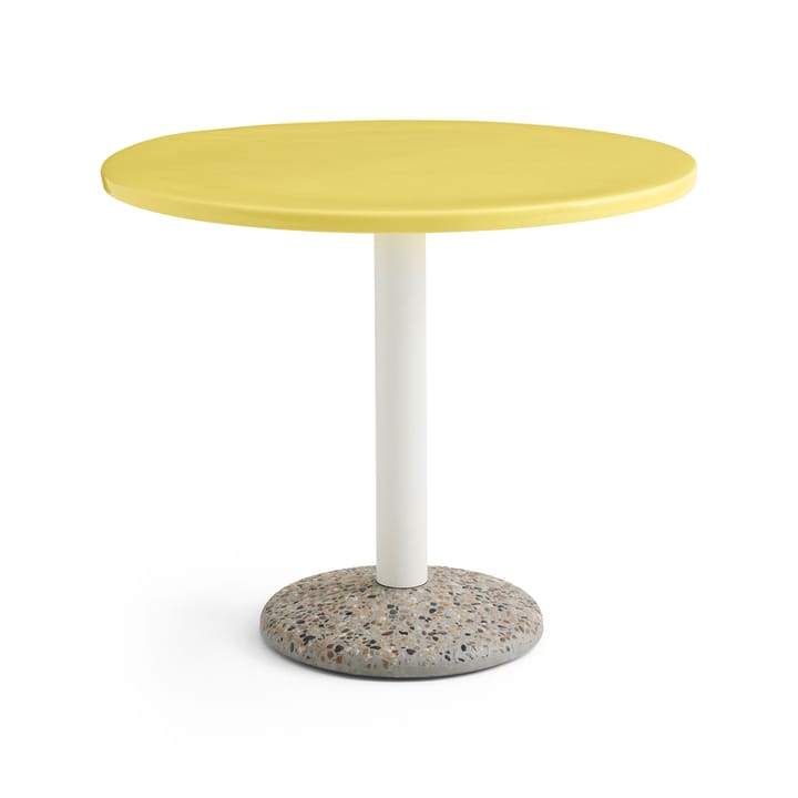 Ceramic Table Tisch Ø90 cm - Bright yellow - HAY
