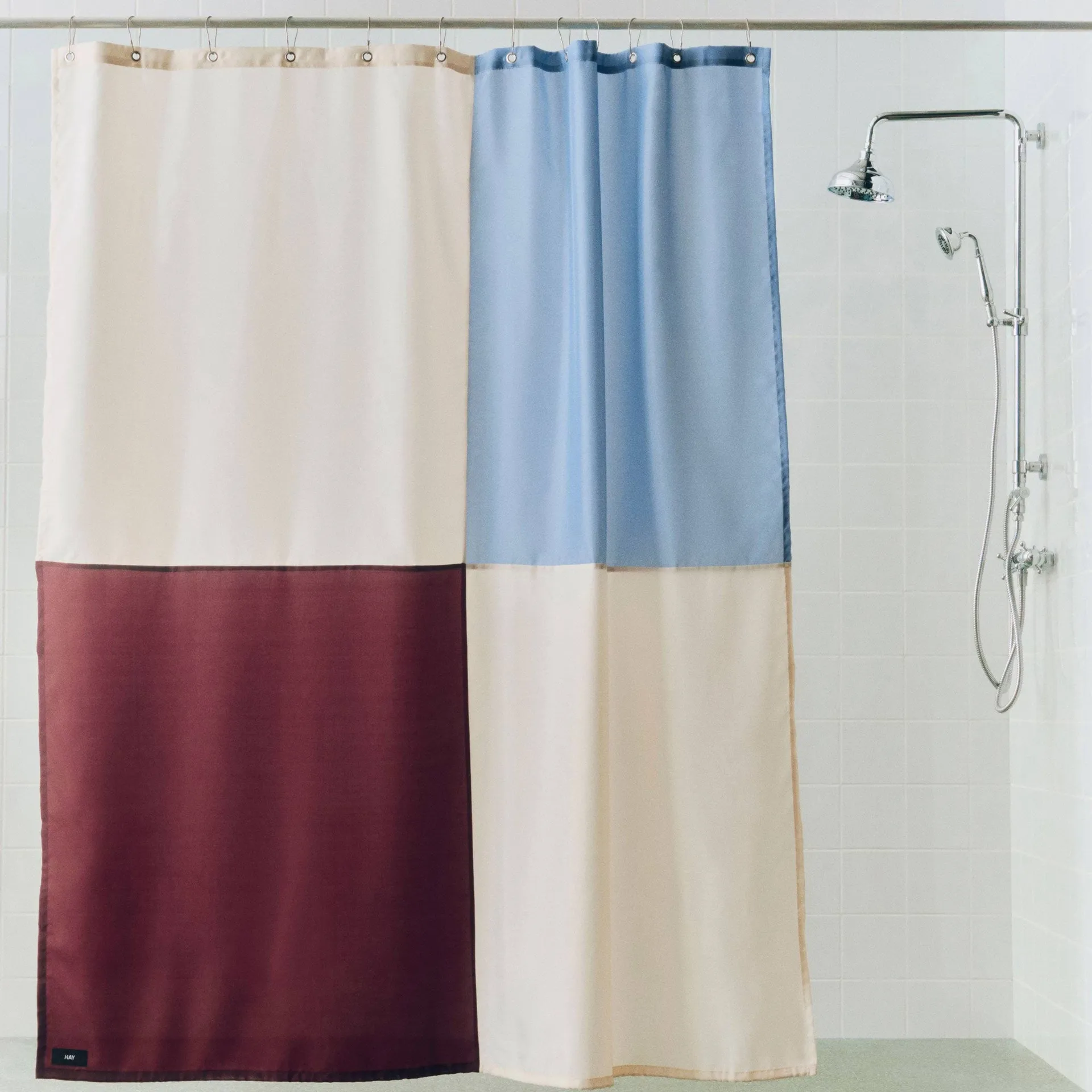 Check Duschvorhang 180×200 cm, Burgundy HAY