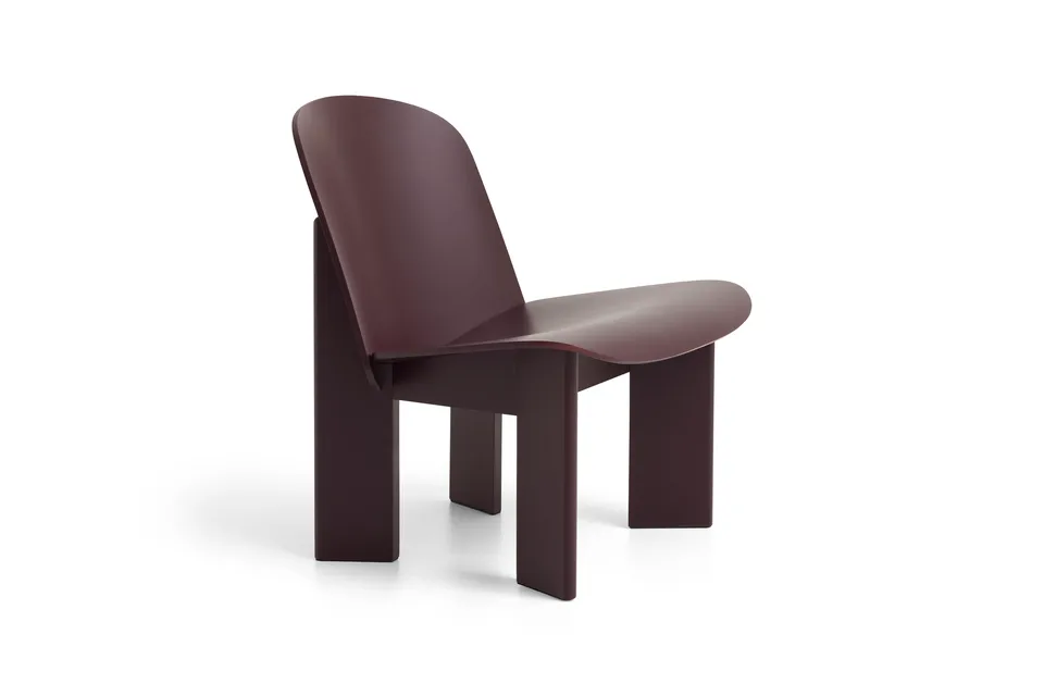 HAY Chisel Lounge Chair, Dark Bordeaux