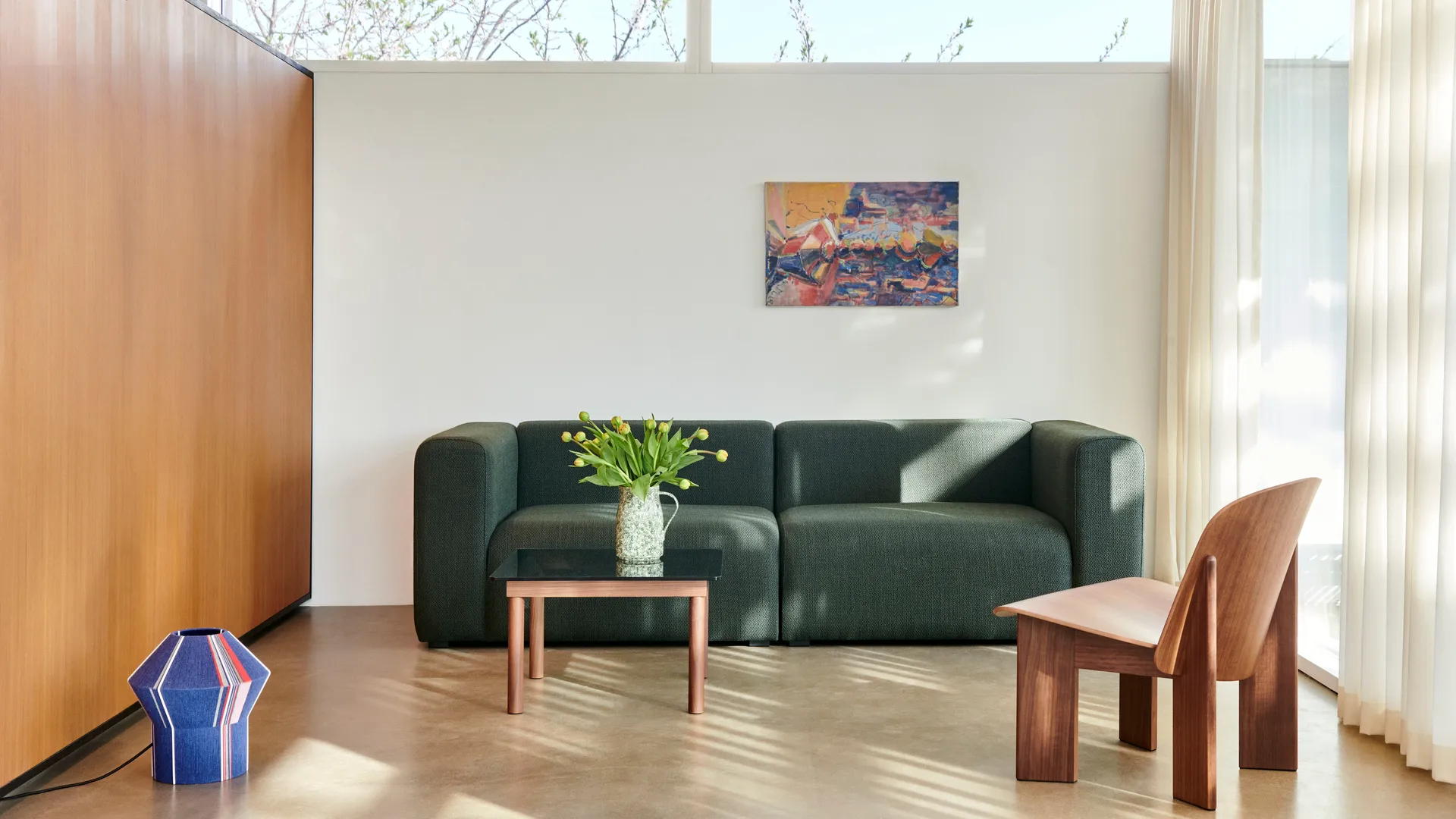 Chisel Lounge Chair, Lackiertes Walnuss HAY