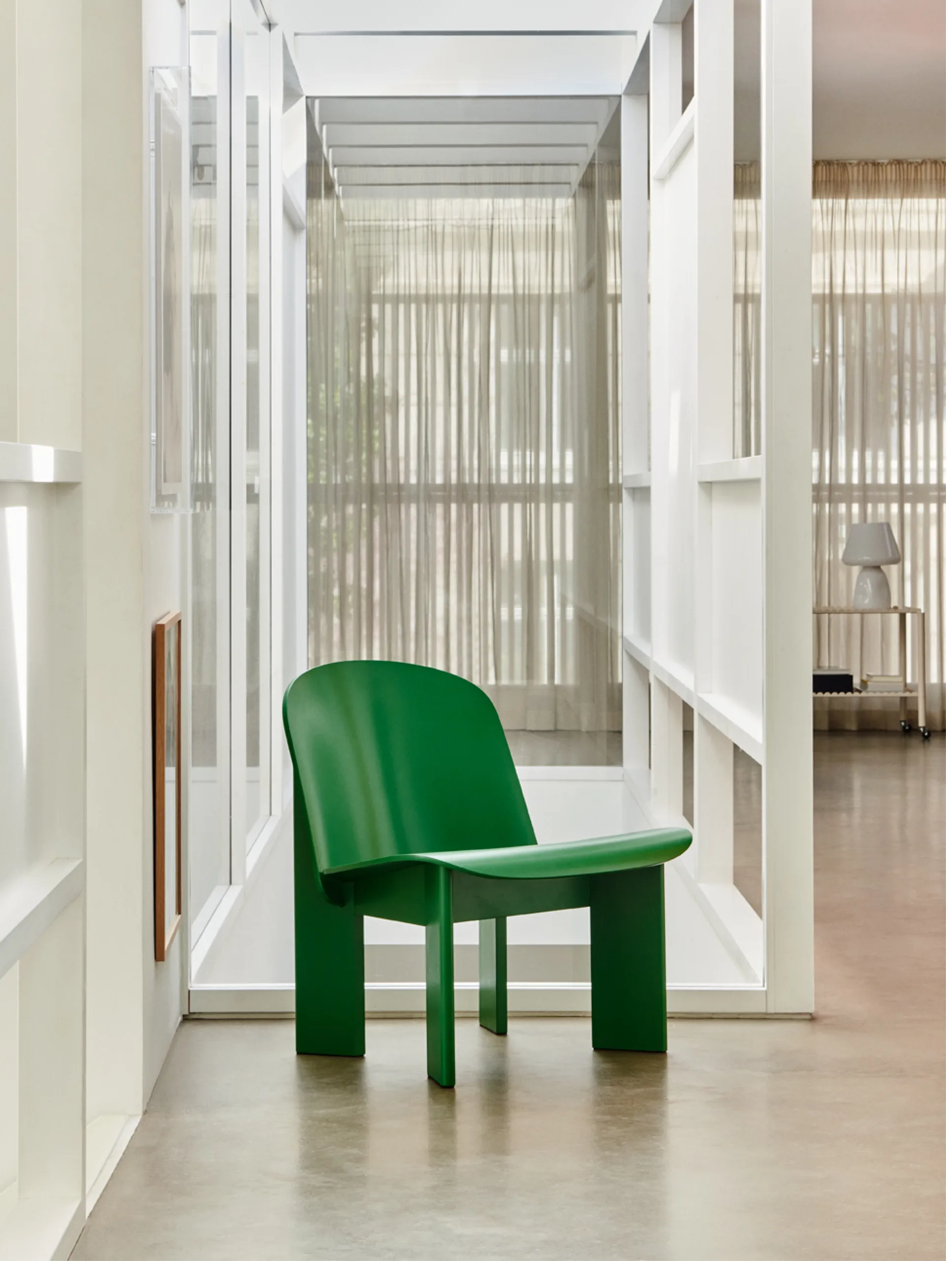 Chisel Lounge Chair, Lush green lackierte Buche HAY