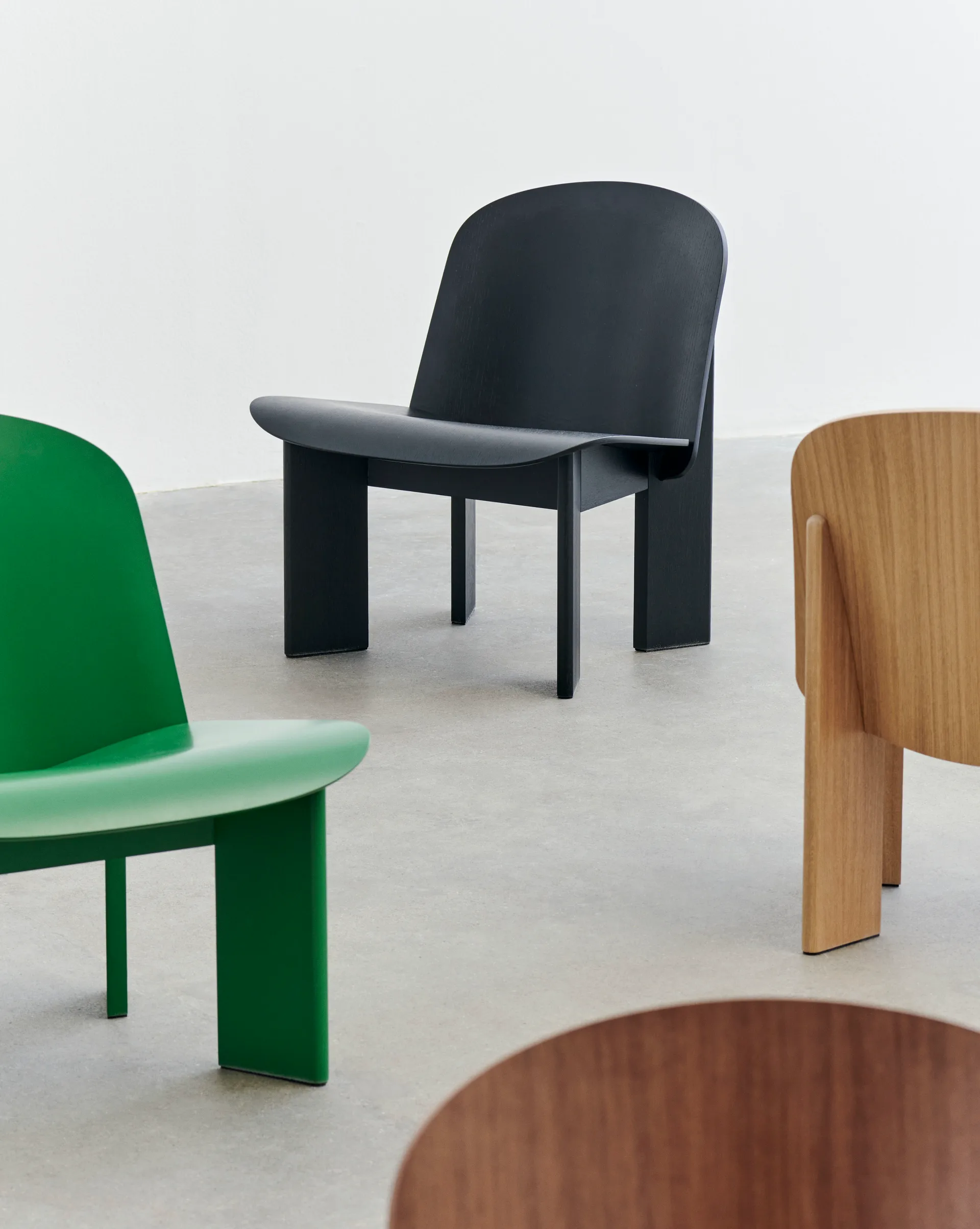 Chisel Lounge Chair, Schwarz lackierte Eiche HAY