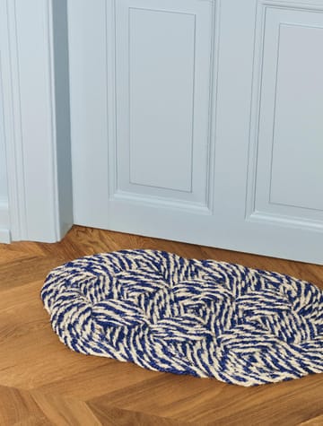 Coco Fußmatte 40x80 cm - Swirl blue-off white - HAY