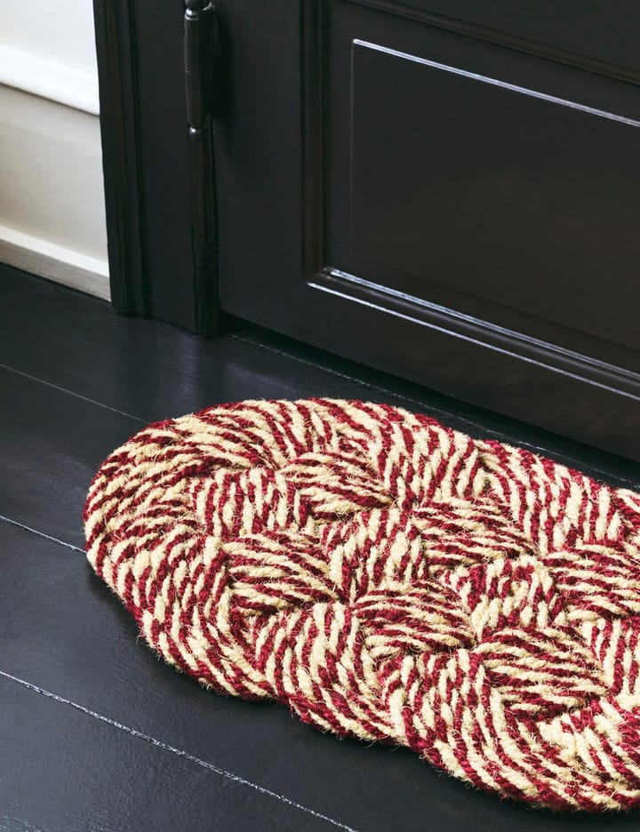 Coco Fußmatte 40x80 cm, Swirl bordeaux-off white HAY
