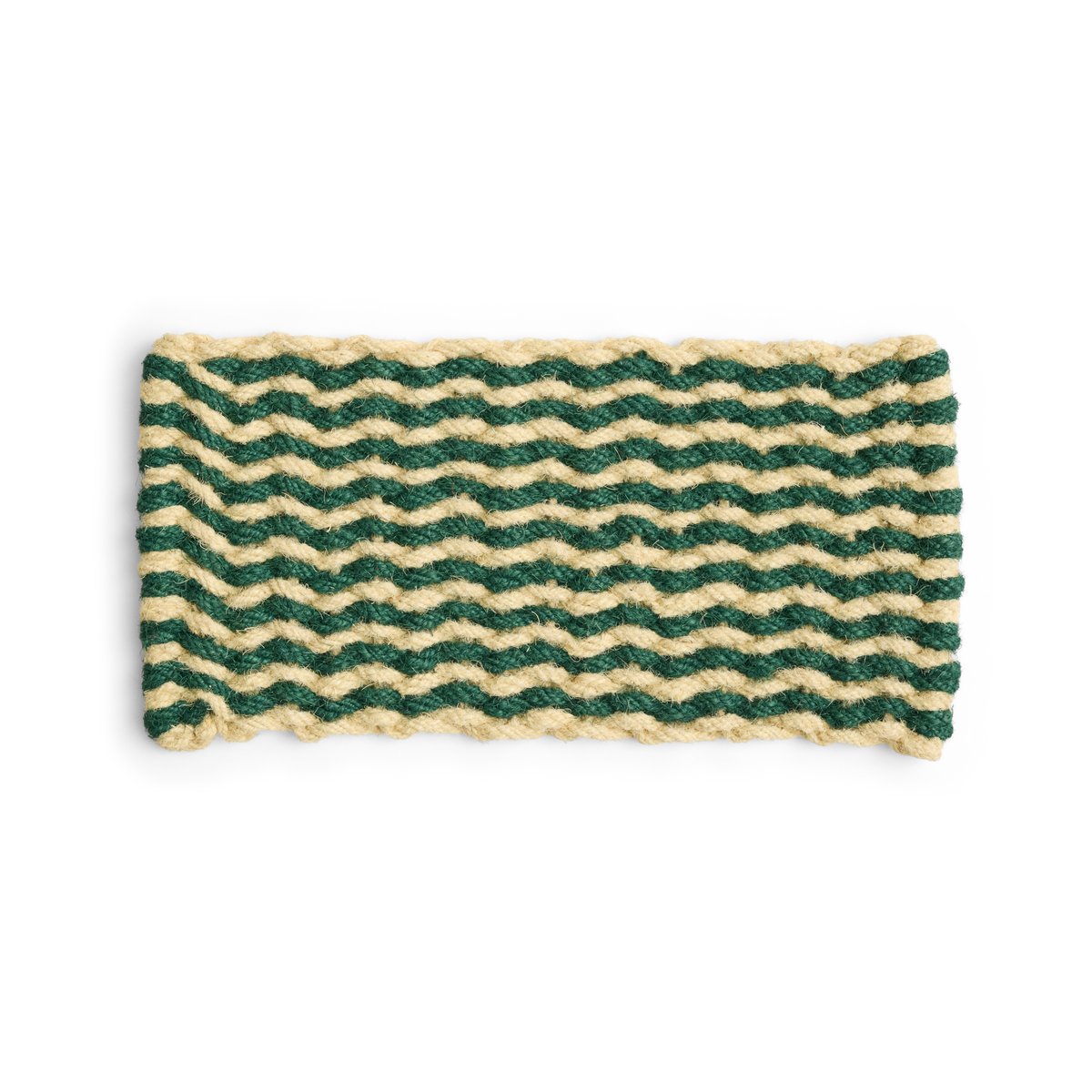 HAY Coco Stripe Wave Fußabstreifer Dark green-white