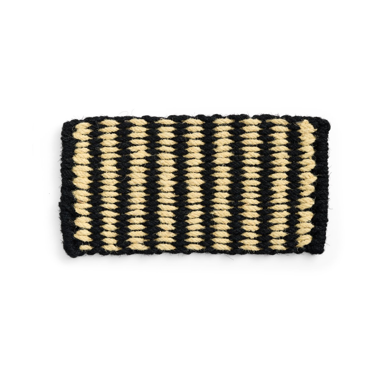 HAY Coco Stripe Wide Fußabstreifer Black-white