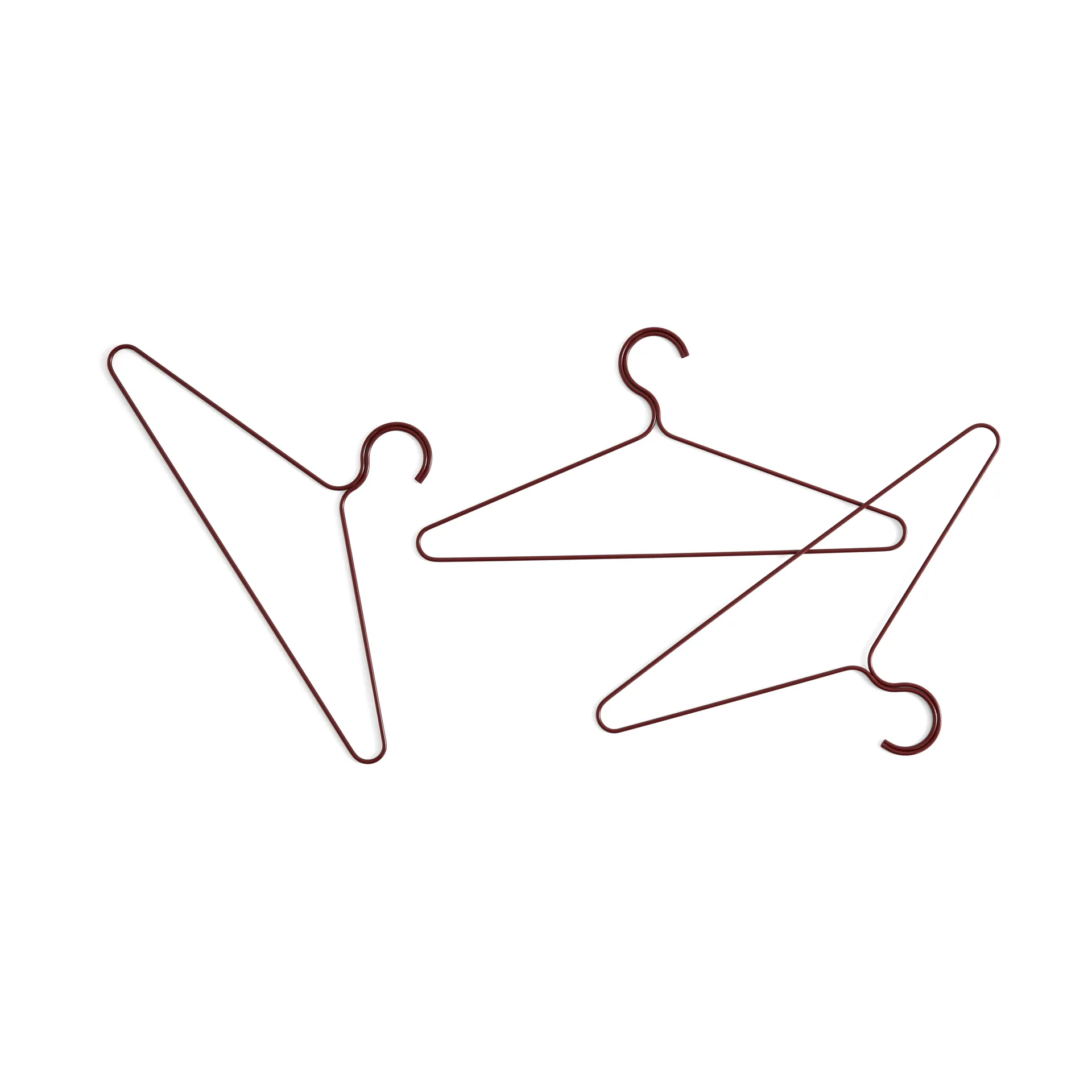 Colour Kleiderhaken 3er Pack, Maroon red HAY