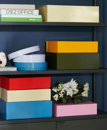 Colour Storage S Box mit Deckel 25,5 x 33cm - Egg yolk - HAY